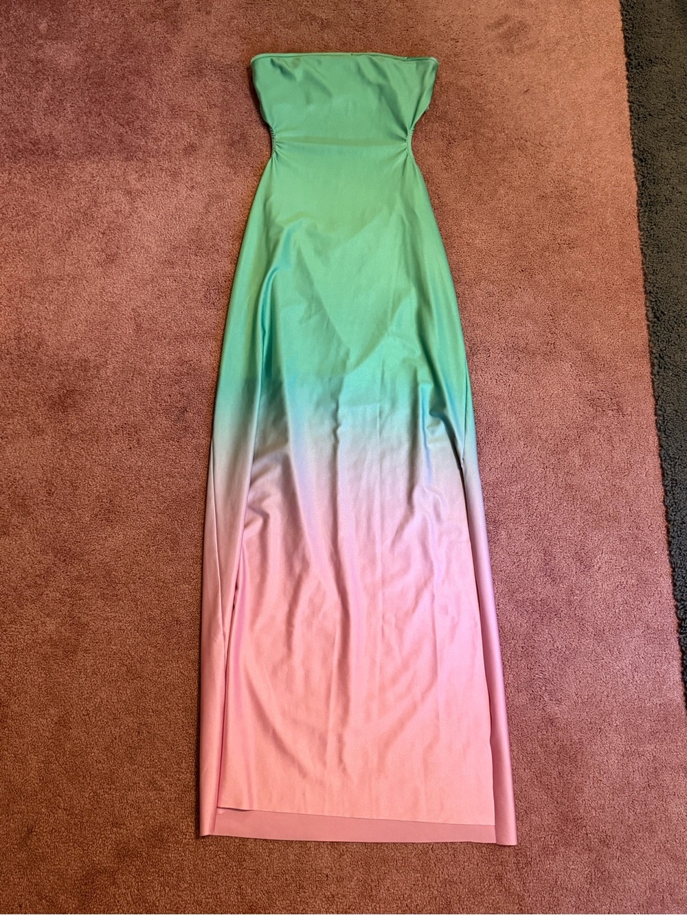 Baobab Collection Strapless Ombre Maxi in Green and Pink